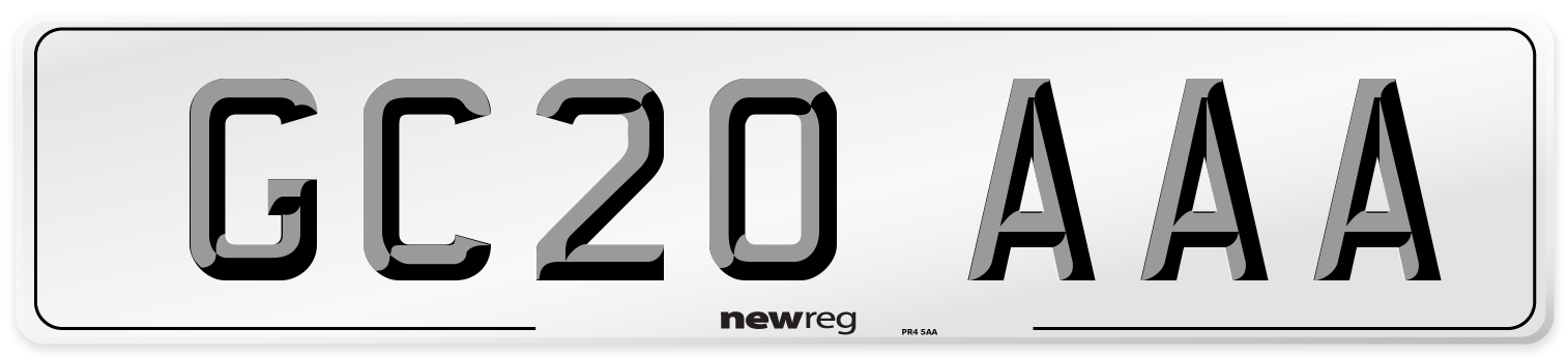 GC20 AAA Number Plate from New Reg